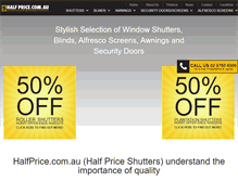 Tablet Screenshot of halfprice.com.au